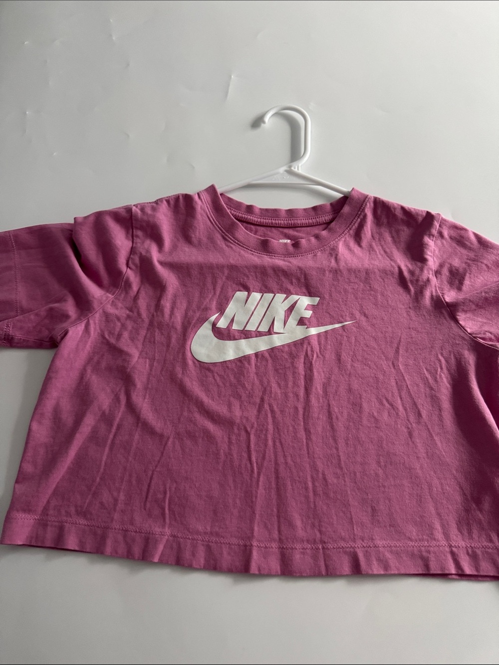 Nike Pink Cropped Logo T-Shirt